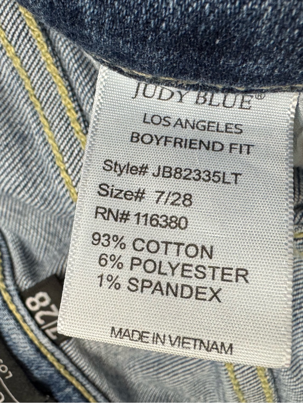 Judy Blue Boyfriend Fit Jeans Women’s 7/28 - Picture 5 of 5
